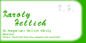 karoly hellich business card